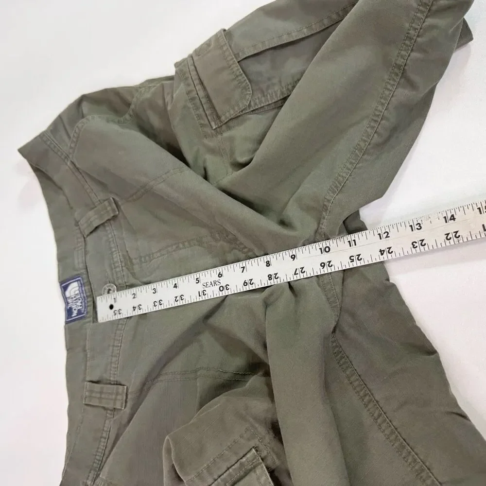 The North Face Shorts Mens 36 Regular Green‎ Cargo Hiking Olive Cotton